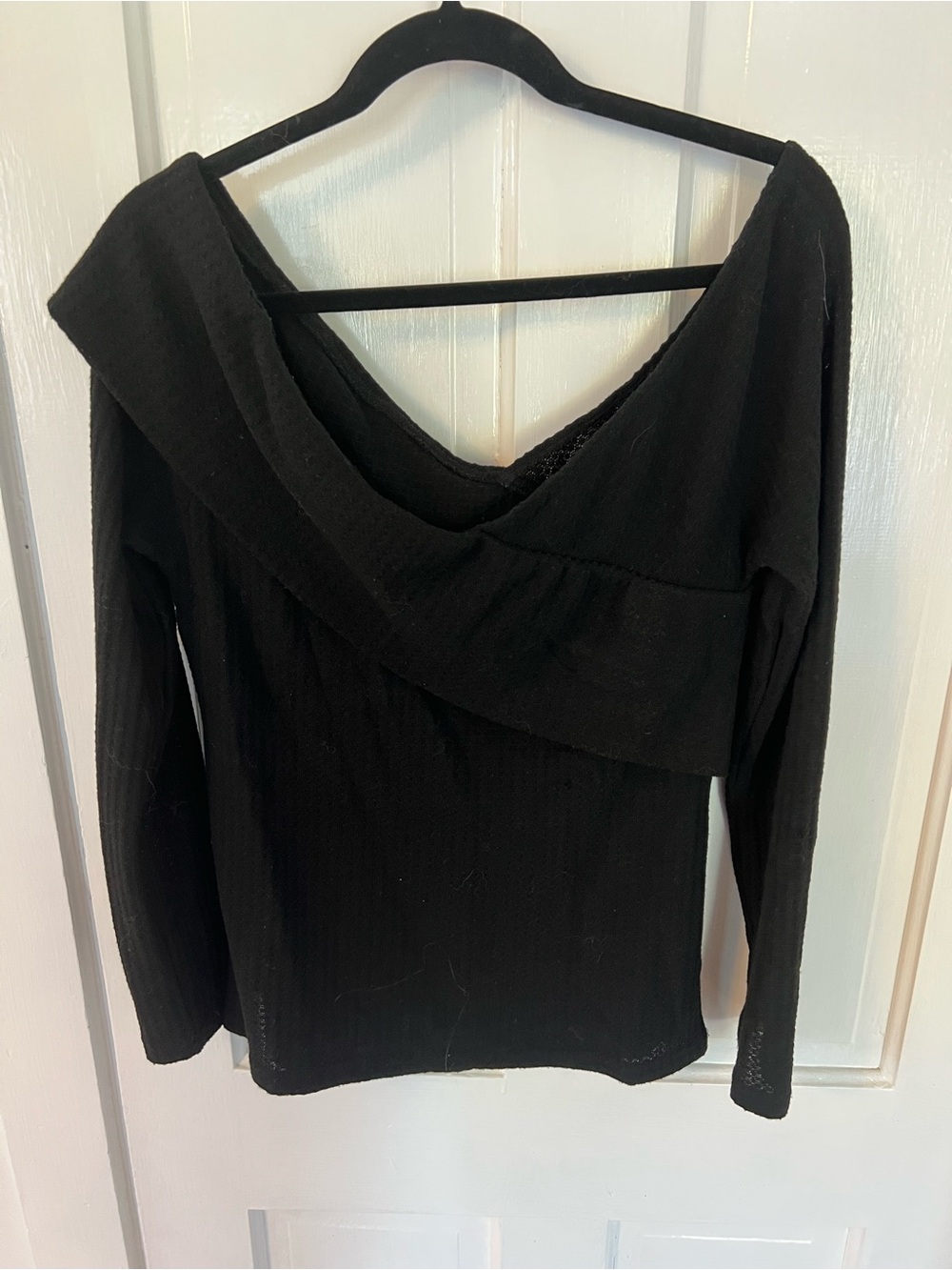 Black Off-Shoulder Women’s Sweater